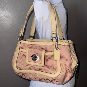 Vintage Coach Soho shoulder bag in the iconic pink Signature